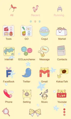 Lovely Girl GOLauncher EX Theme android App screenshot 1