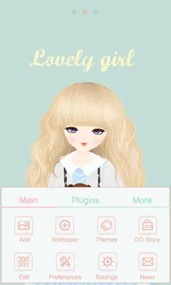 Lovely Girl GOLauncher EX Theme android App screenshot 2